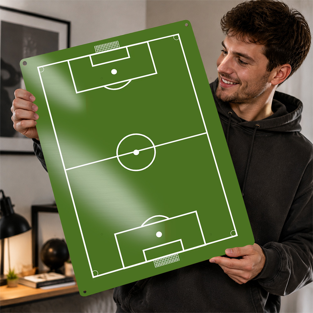 3D Printing Diagram - Plakat z schematem boiska piłkarskiego Retro