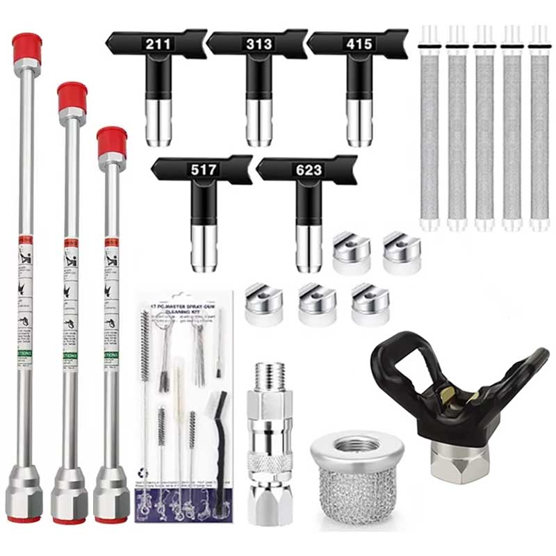 Nozzle Cleaning Kit - 17-częściowy zestaw pistoletu do malowania hydrodynamicznego,