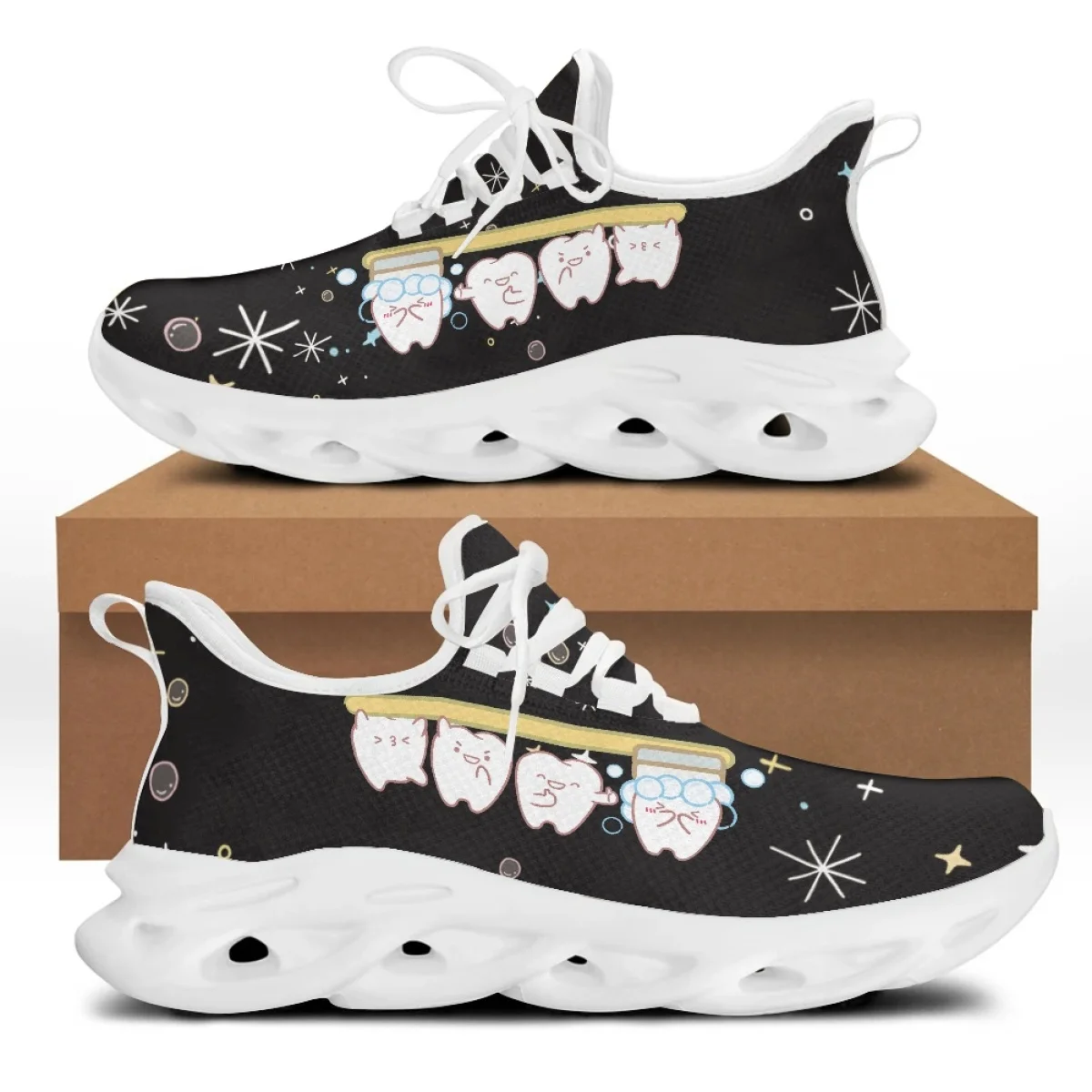 3D Printing Tooth - Damskie buty sportowe Yikeluo z wzorem