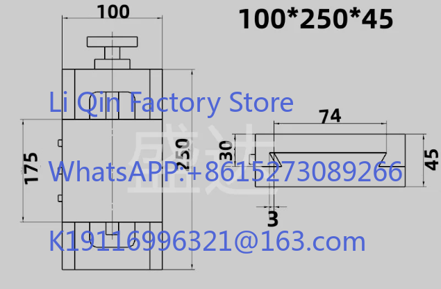 Linear Guide Rail - Stół przesuwny z gwintowaną szyną, żeliwny,