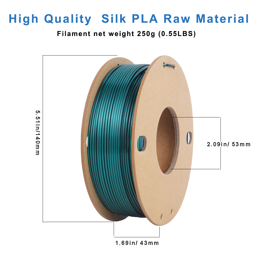 Filament Jedwabny Czarno-Zielo – 3D Printing Link recenzja i cena