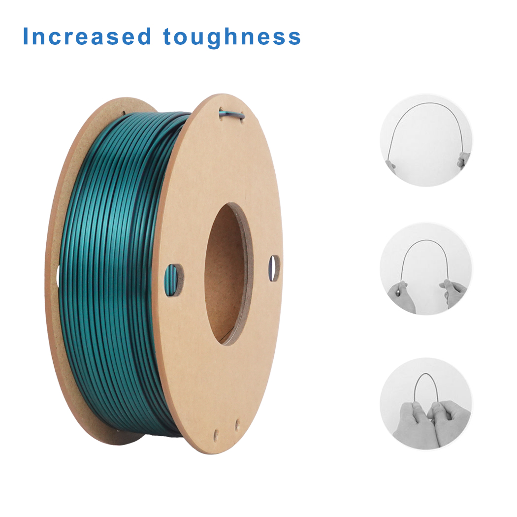 Filament Jedwabny Czarno-Zielo – 3D Printing Link recenzja i cena