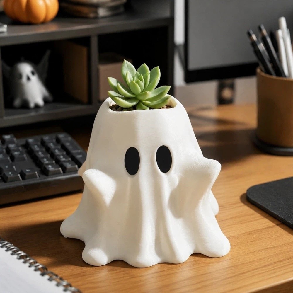 Wazon w kształcie białego duch – 3D Printing Cafe recenzja i cena