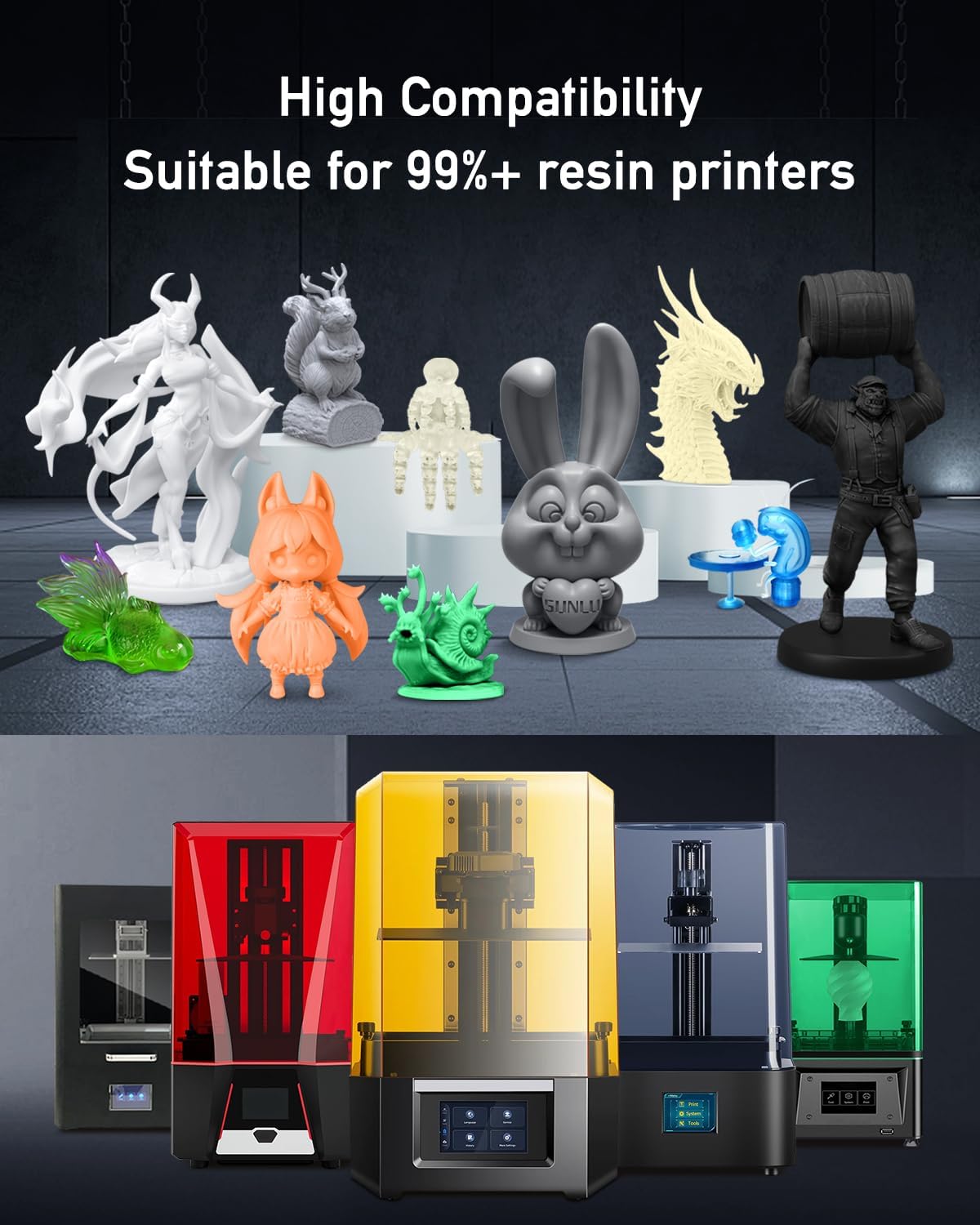 Żywica SUNLU ABS Like 405nm 1K – 3D Printing Uv Sensitive Resin recenzja i cena
