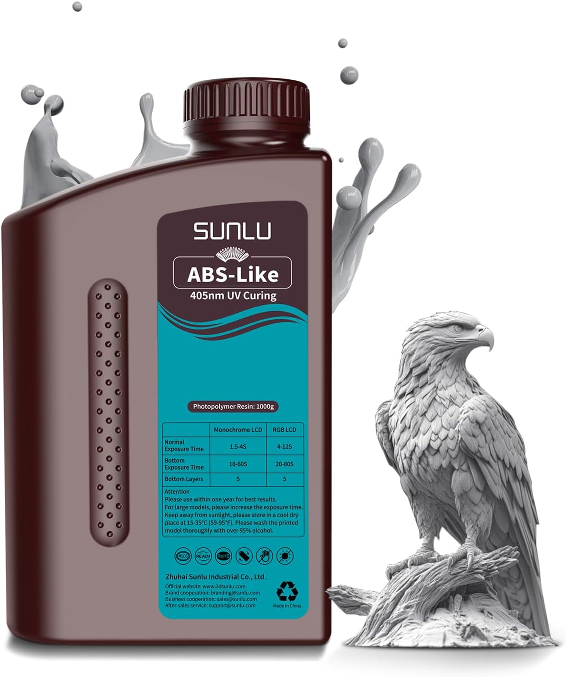 Żywica SUNLU ABS Like 405nm 1K – 3D Printing Uv Sensitive Resin recenzja i cena