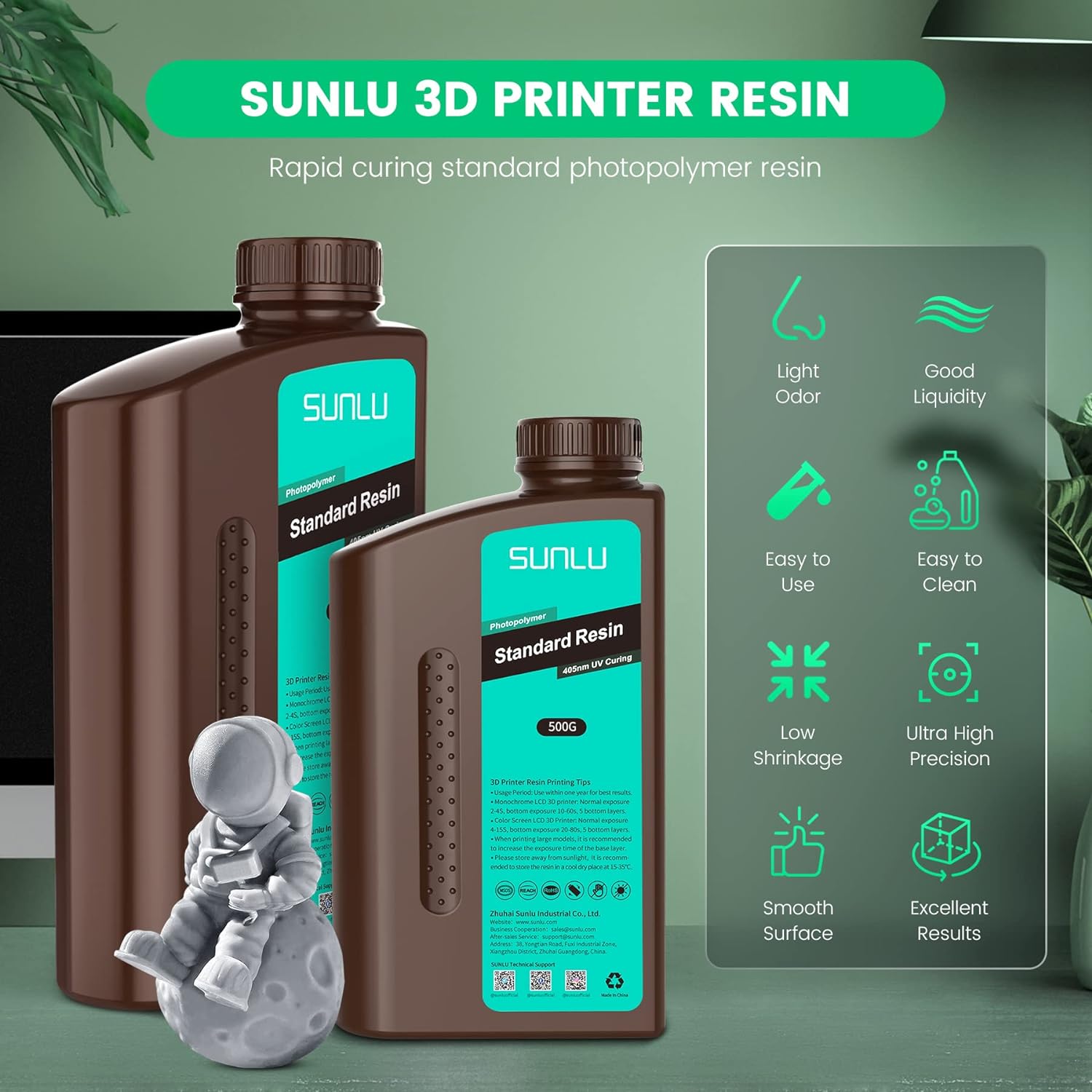 SUNLU 3KG Standard / Czerwona  – 3D Printing Uv Sensitive Resin recenzja i cena