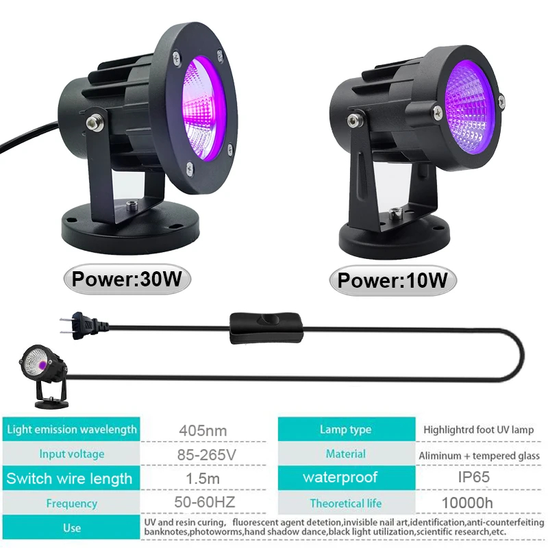 Lampa LED fioletowa 10W 30W Bl – 3D Printing Uv Sensitive Resin recenzja i cena