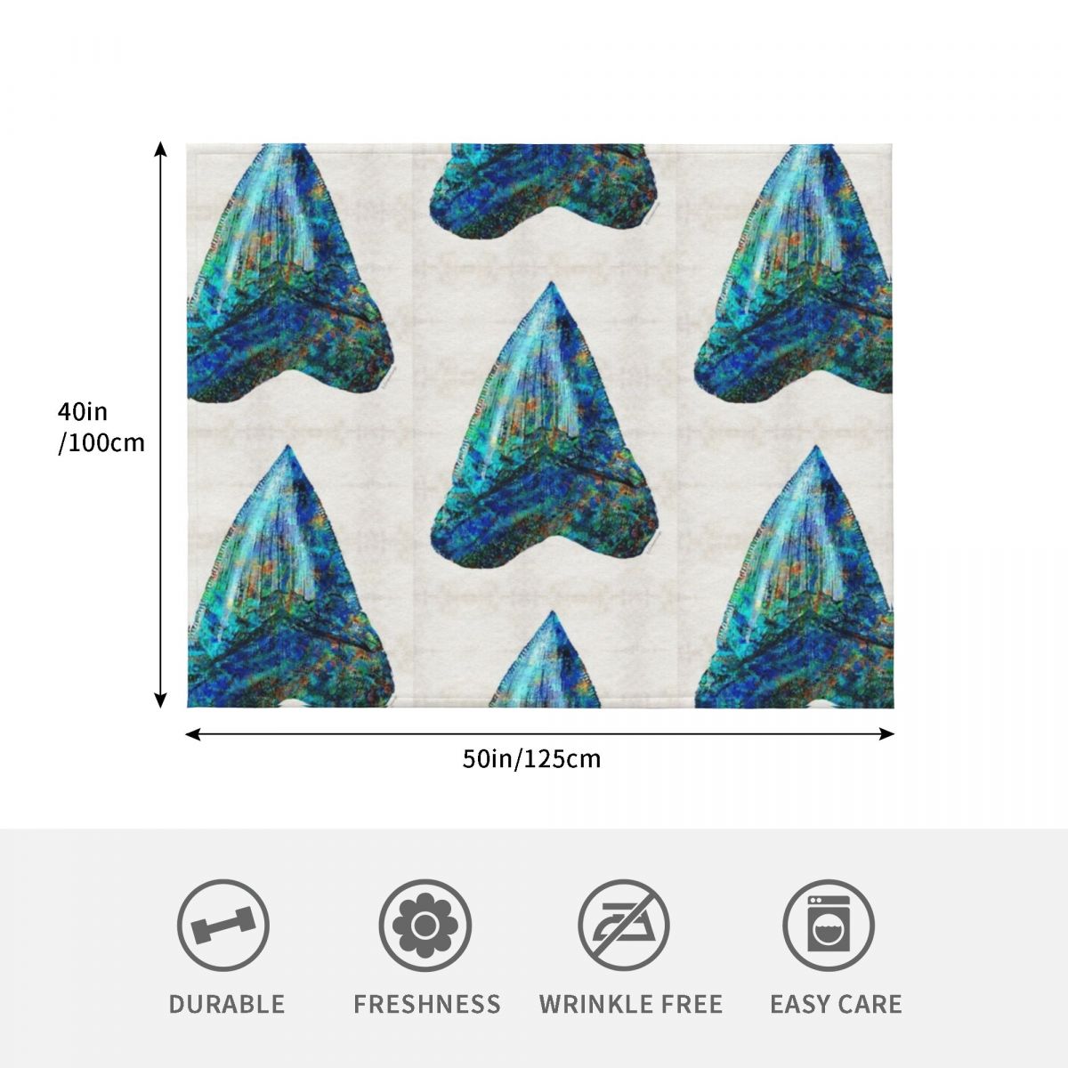 Koc z grafiką zęba rekina błęk – 3D Printing Tooth recenzja i cena