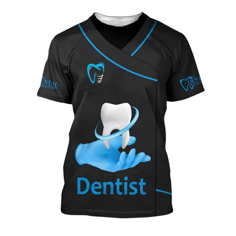 Męska koszulka z nadrukiem 3D  – 3D Printing Tooth recenzja i cena