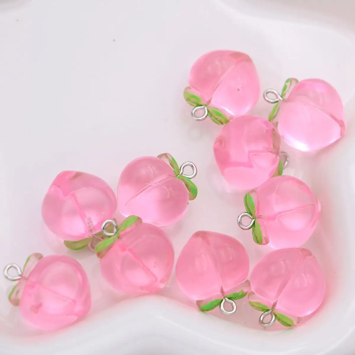 10 szt. Mini 3D Różowe Brzoskw – 3D Printing Earrings recenzja i cena