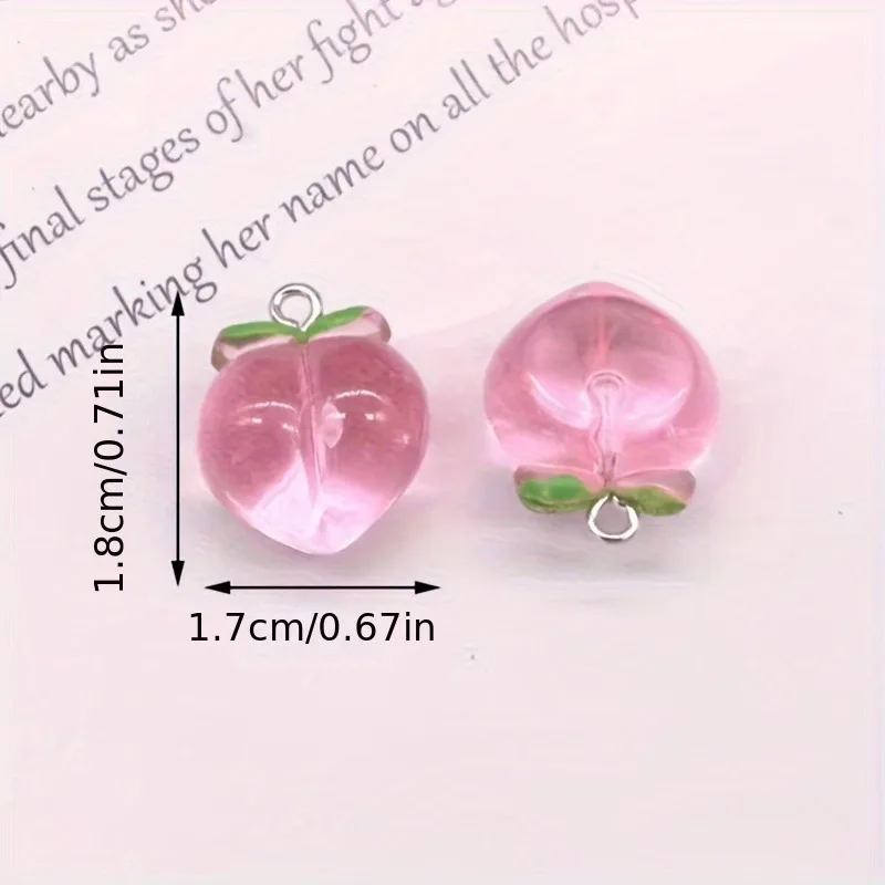 10 szt. Mini 3D Różowe Brzoskw – 3D Printing Earrings recenzja i cena